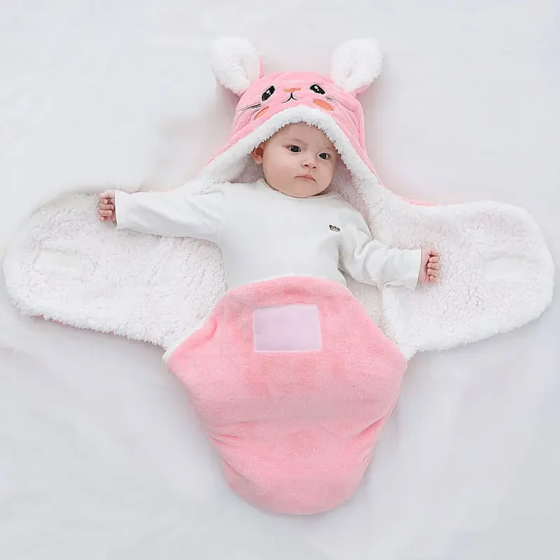 New Born Baby Sleeping Bag Pajama Baby Clothes Newborn Soft Winter  Thickened Fleece Lining with Pure  Infant Sleepwear Blanket