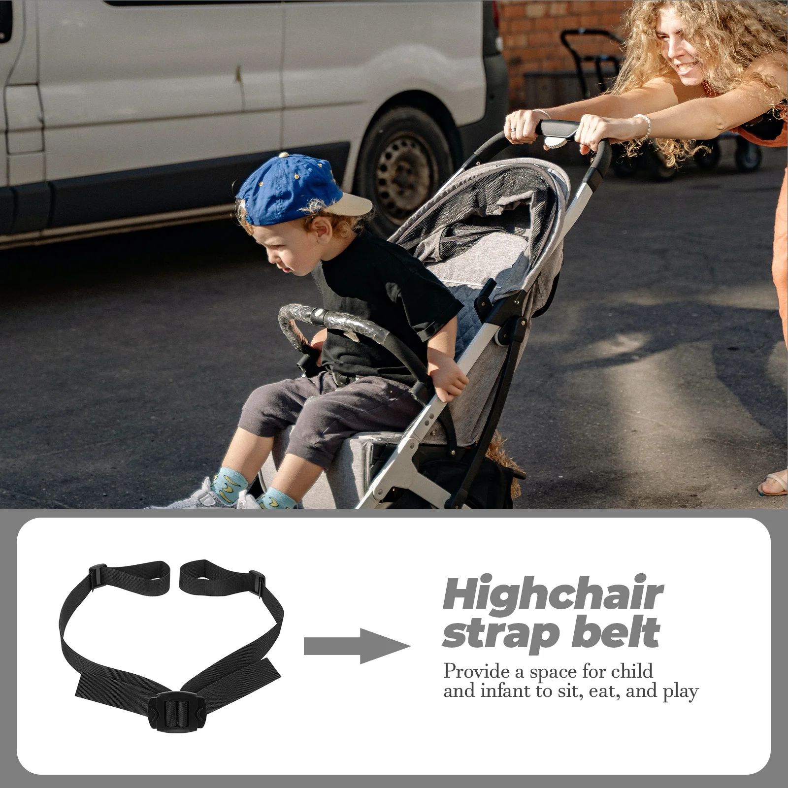 

Baby High Chair Safety Harness Adjustable Universal Strap for Stroller Bed Portable Lightweight Secure Fasten Convenient