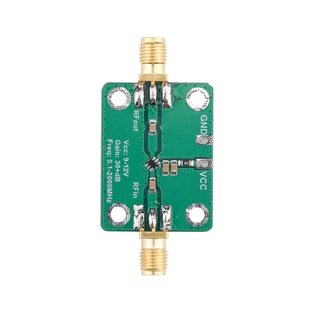 0.1-2000MHz 32dB Gain Broadband 9-12V High Frequency LNA RF Amplifier Module SMA-K Connector for FM HF VHF/UHF