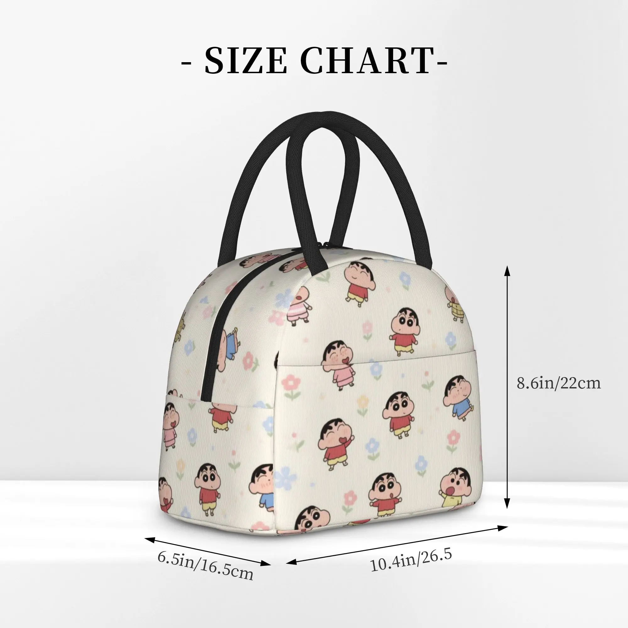 Crayon Shin-chan isolierte Lunchtaschen für Männer und Frauen, Aufbewahrungsbox für Lebensmittel, tragbare Kühlbox, Thermo-Lunchboxen für Schule und Büro – Detail 4