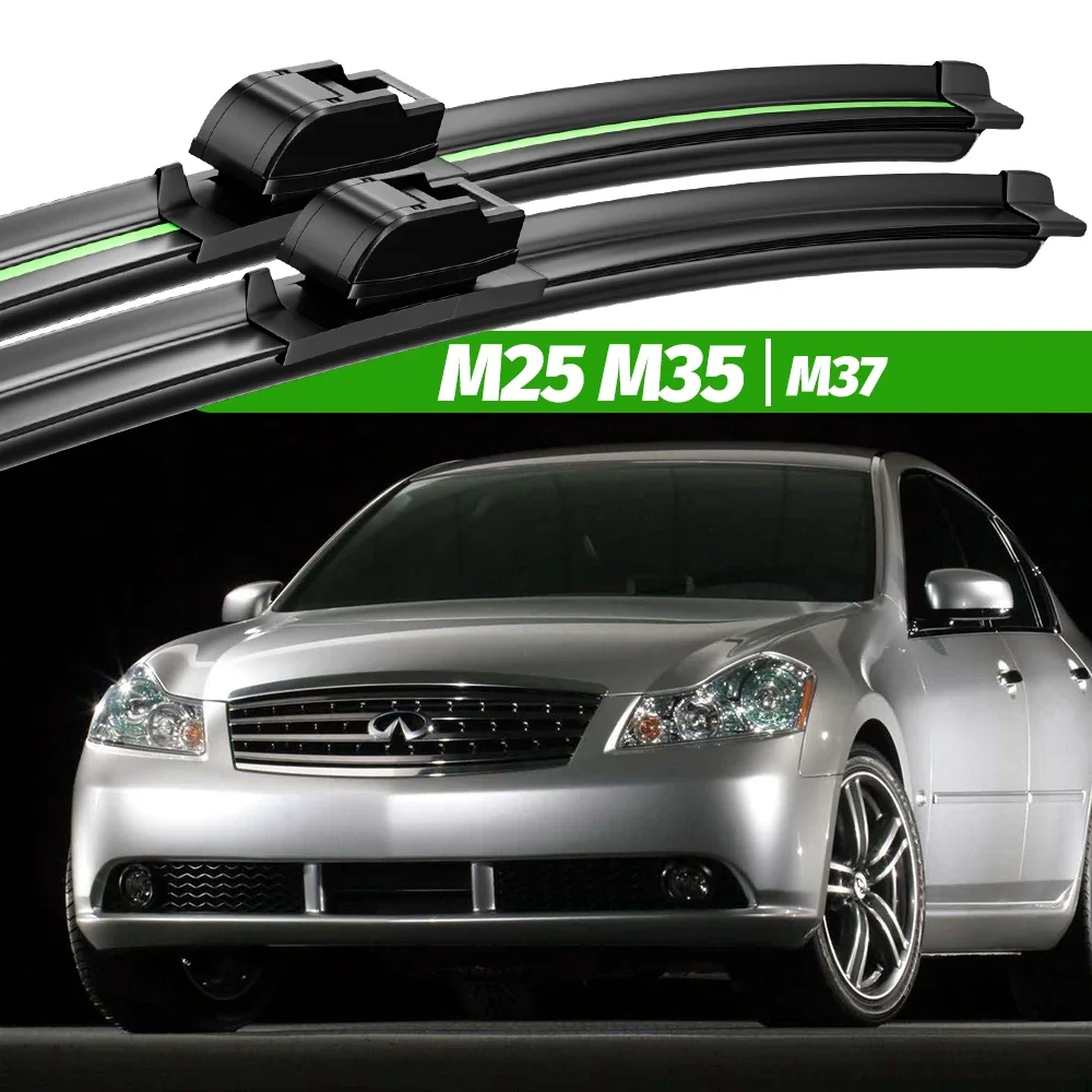 

For Infiniti M25 2010-2011 M35 2006-2010 M37 2010-2014 2pcs Front Windshield Wiper Blades Windscreen Window Accessories