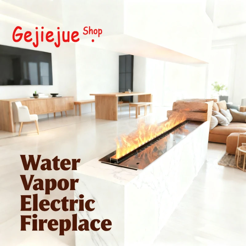 

Family Safe Therapeutic Fireplace , Adjustable Flame Color,Energy Saving Water Vapor Fireplace, Flame Only Mode, Eco Friendly