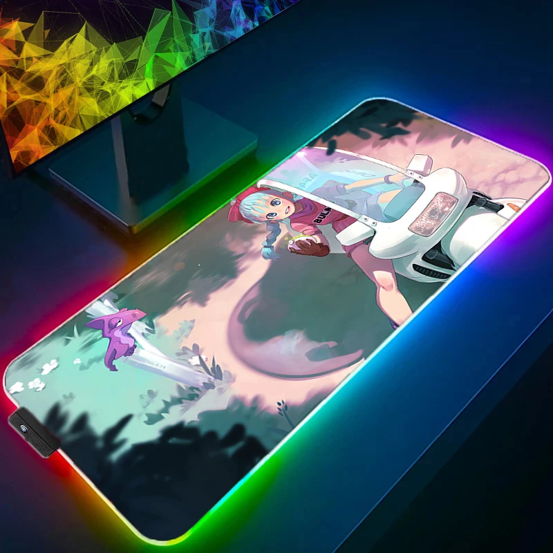 RGB LED Mauspads Schreibtisch Matte Schutz Gaming D-Dragon B-Ball Mousepad Büro Tisch Dekor Tastatur Lange Pad Computer Gamer Matten