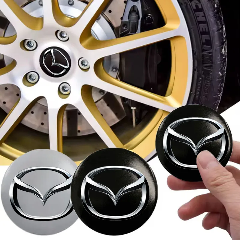 

Наклейки на крышку ступицы колеса автомобиля, наклейки на центр ступицы колеса из сплава для Mazda 3 bk bl bj bn 323 Axela Atenza CX-3 CX-4 CX5 CX-7