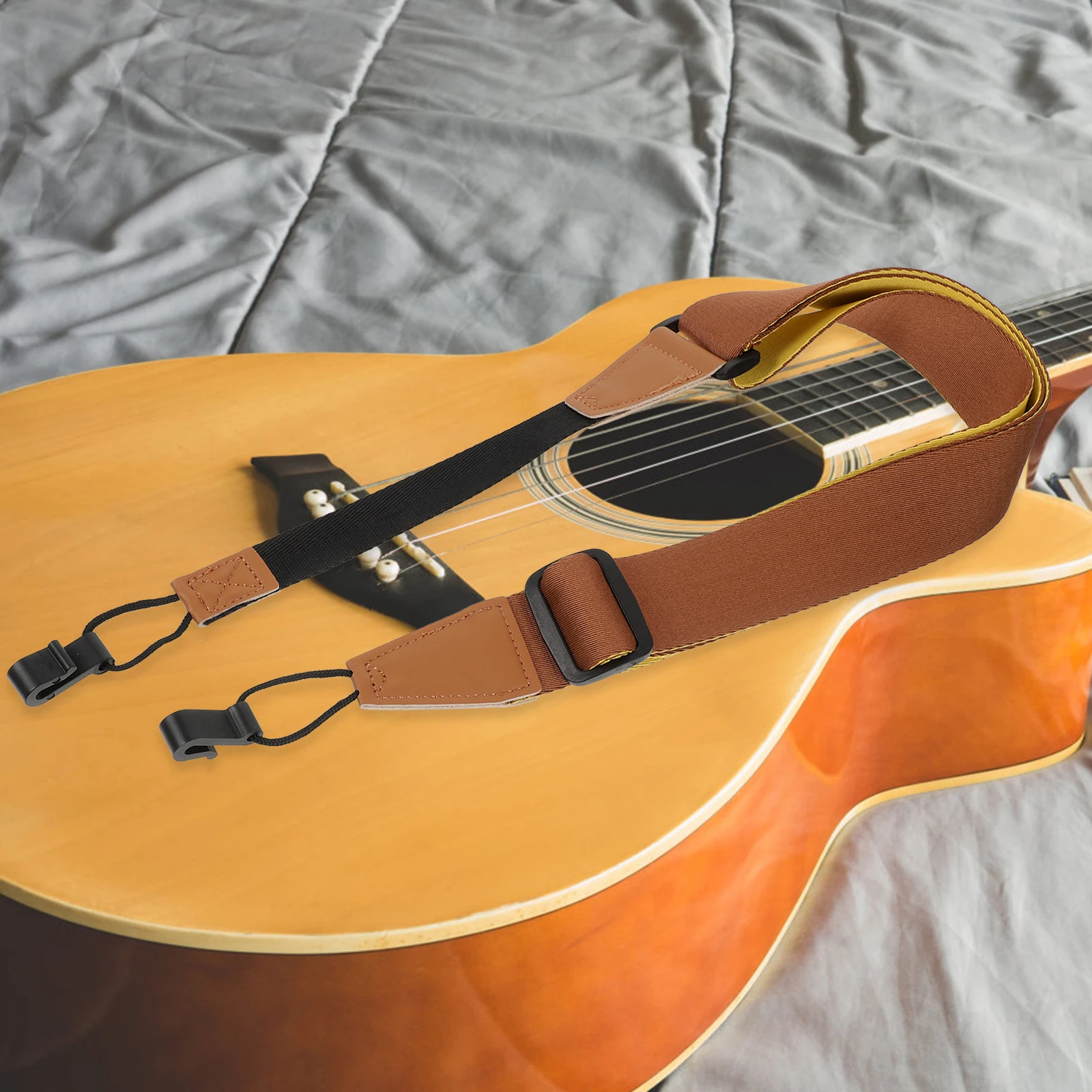 

Universal Adjustable Oxford Cloth Ukulele Strap Strong Load Bearing Anti Wear Double Hooks Easy Install Remove Fits Uke Guitar