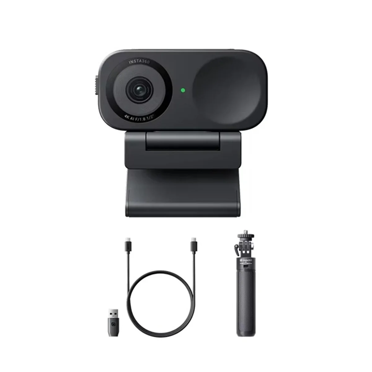 ABXHA لكاميرا ويب Insta360 Link 2C Smart 4K - مستشعر 1/2 بوصة متفوق، تأطير تلقائي، HDR، كاميرا حية ذكية بميكروفون لإلغاء الضوضاء