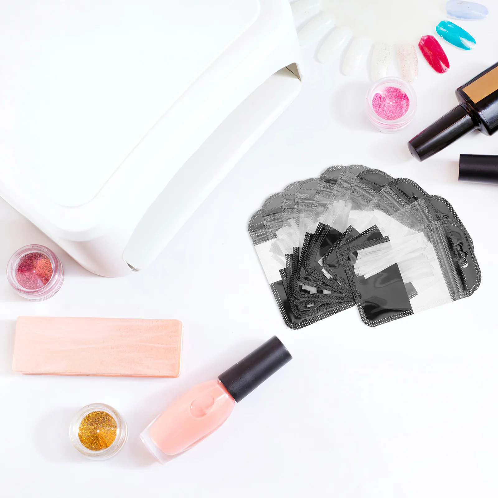 

10Packs White Nail Extension Fiber Reinforced Material Durable Flexible Nail Enhancement Tool Manicure Enhancement Device