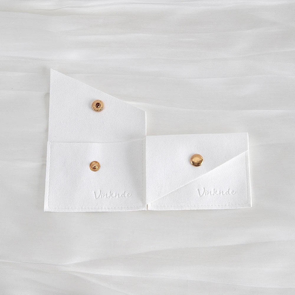 50 шт. персонализированная бархатная сумка для ювелирных изделий из микрофибры, коническая кнопка, портативные сумки, серьги, кольца для хранения, браслет, ожерелье, упаковка