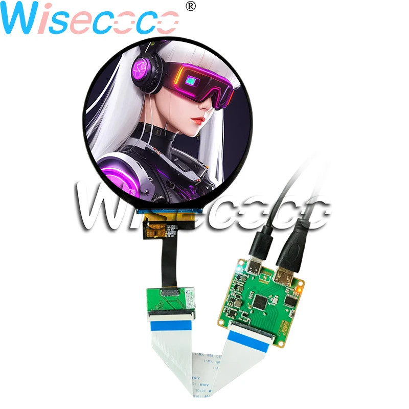 

4 Inch 720*720 Round Display IPS Screen Circle Circular TFT LCD Module Panel LCM Type-C Driver Board For Raspberry Pi Wisecoco