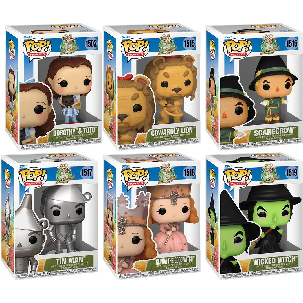 Funko Pack 6 magician Wizard Oz Dorothy Toto Scarecrow Good Cowardly Lion Tin Man Good Wicked Witch 1515 1516 1517 1518 1519 1502