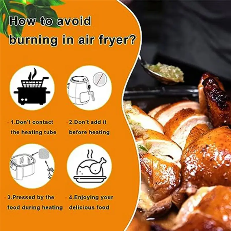A7THK-200 Sheets Of Air Fryer Paper Disposable Baking Paper Liner Sheet Oil-Absorbing Paper Household Pad Paper Baking 20X20cm B