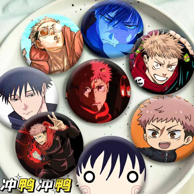 Megumi Fushiguro Yuji Itadori Enamel Brooch Cartoon Roleplaying Badge Anime Character Button Pins Backpack Shoes Shirt Ornaments