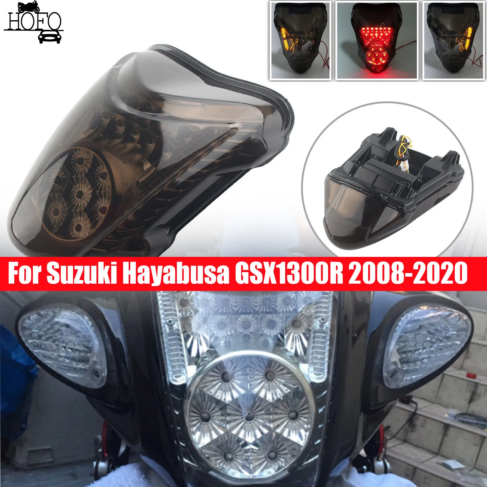 

Motorcycle LED Tail light Turn Signals Rear Tail Light Indicator For Suzuki Hayabusa GSX1300R 2008-15 16 17 2018 2019 2020