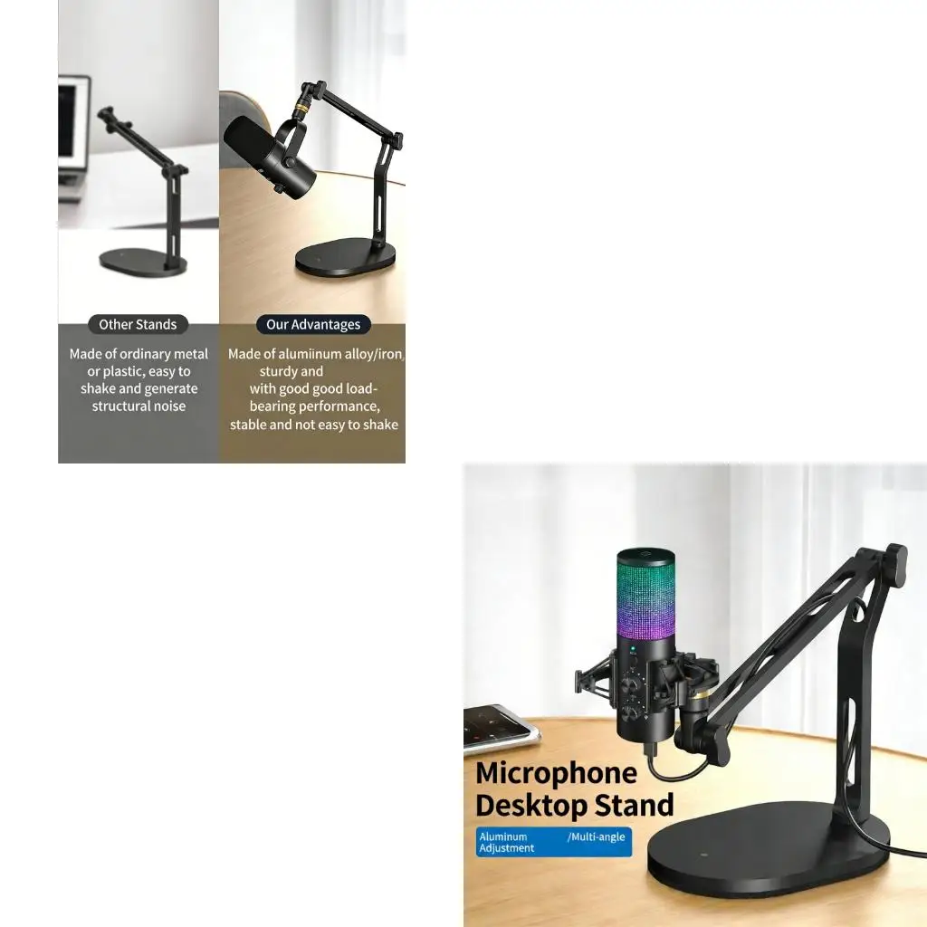 

Простая установка настольной подставки для адаптеров микрофона 5/8 дюйма 3/8 дюйма, компактный дизайн