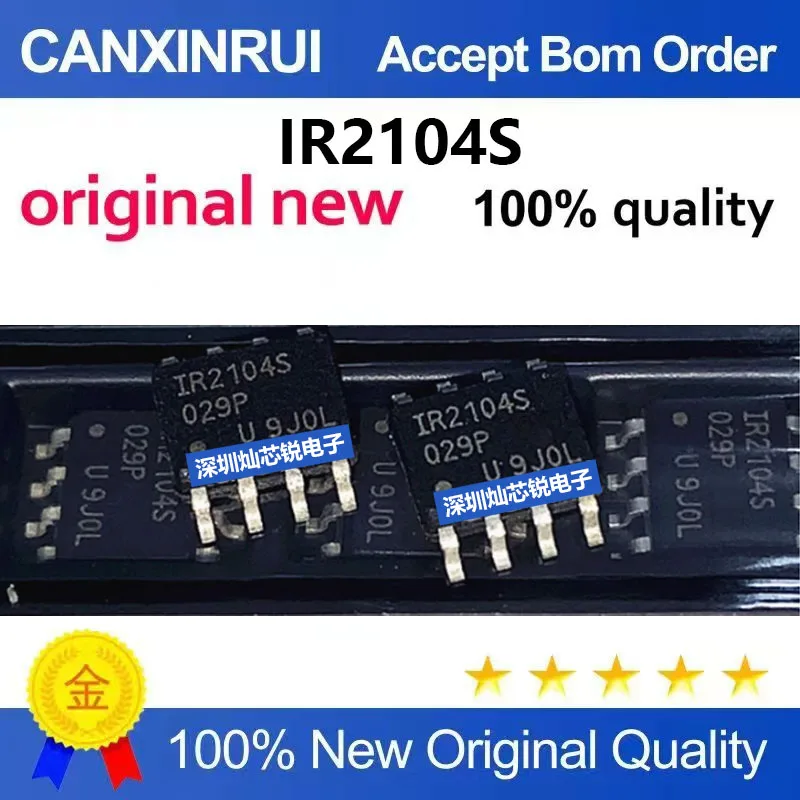 (5-100pieces)Brand New Original IR2104S IR2104STRPBF SMD SOP8 Full-Bridge Driver IC