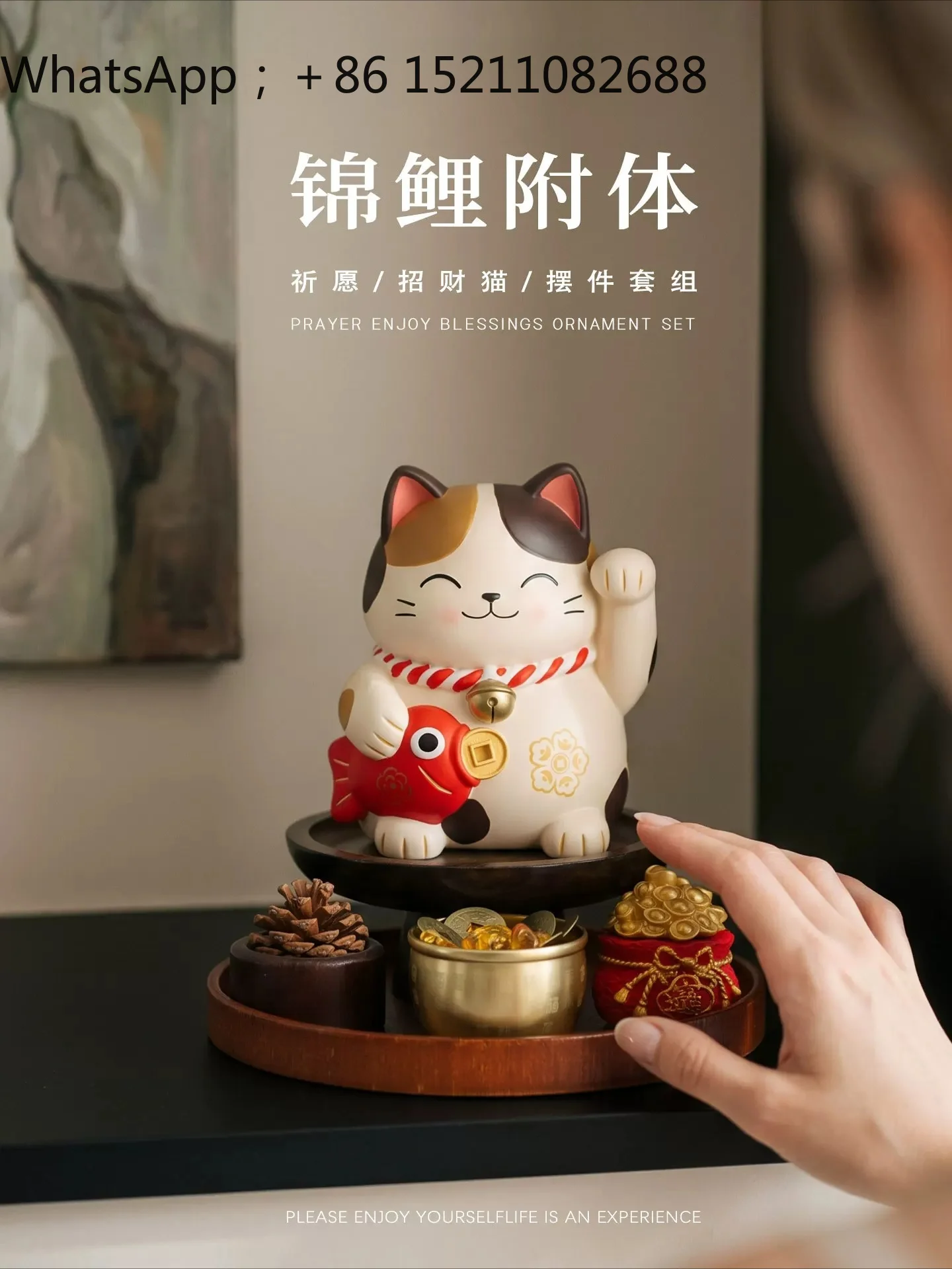 LLY Lucky Cat Home Furnishing Tabletop Ornaments Living Room Entrance Moving New Home Send Friends Opening Gift