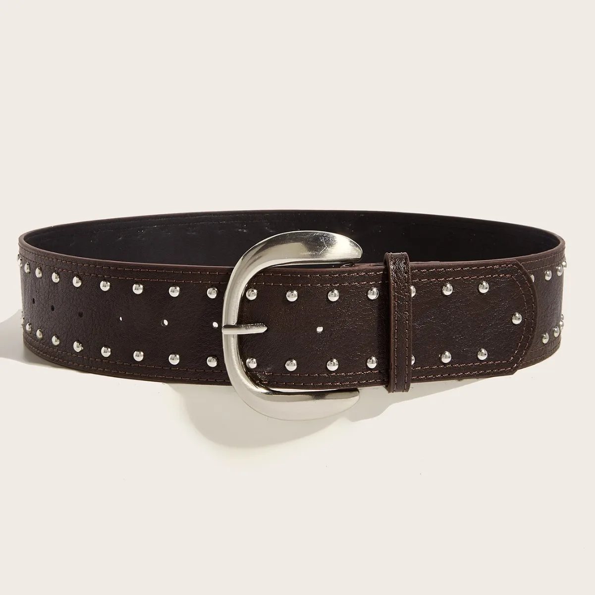 المرأة موضة برشام بولي Leather الجلود الشرير مشد الإناث Cummerbund معطف حزام فستان Decration حزام عريض J1357