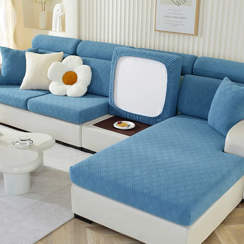 

Solid Color Thick Elastic Sofa Cover Anti Slip and Simple Suitable for All Seasons