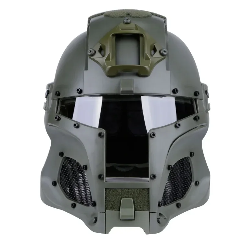 

Medieval Iron Warrior Helmet, Tactical Outdoor Retro Helmet Cosplay Survival Game