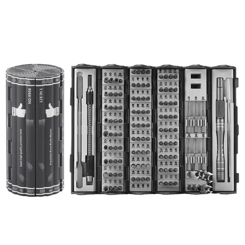 128 in 1 Precision Screwdriver Set Repair Tool Kit with Roll-Up Case Professional Multi-Tool for Electronics Computer Laptop