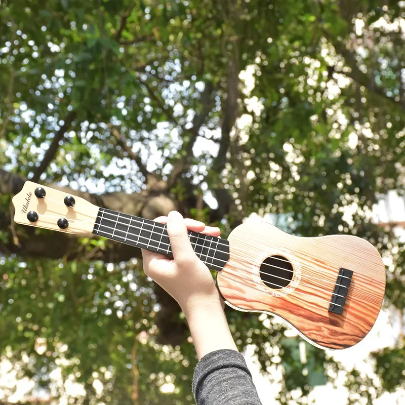 Mini 17 Inch Portable Children Ukulele Guitar Musical Instrument Kids Educational Toys 4 Strings Piano For Beginner Basic Player