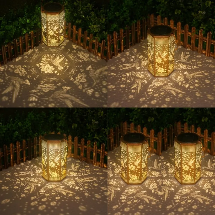 

2 Pack Hummingbird Solar Lights Outdoor Garden Decor Landscape Lighting Birthday Gifts for Women Men Mom Father Solar Lantern O