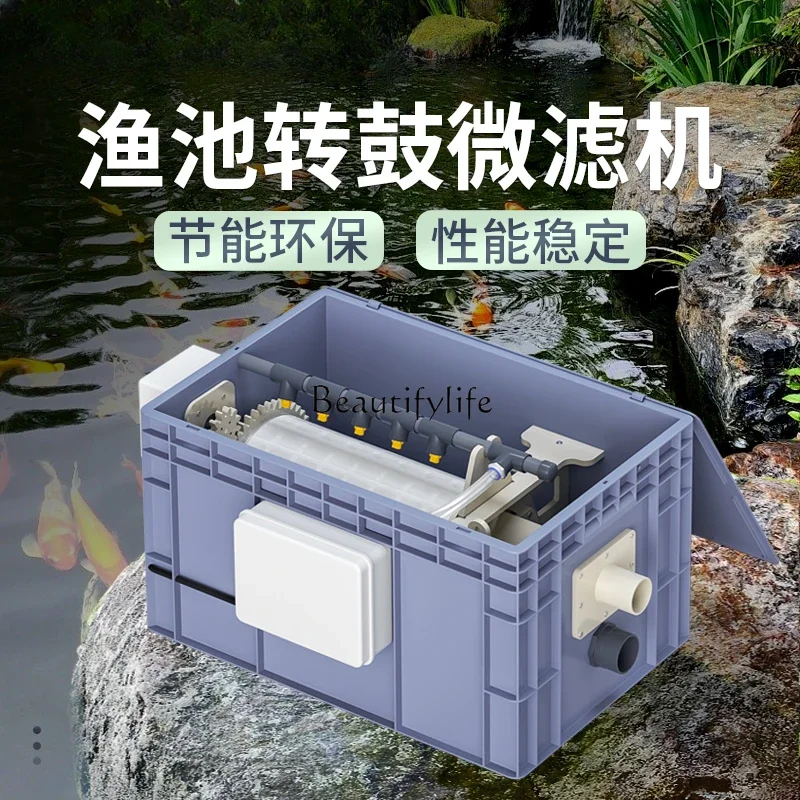 

yj9Drum Microstrainer Aquaculture Circulating Filter System Automatic Backwash Drum Filter