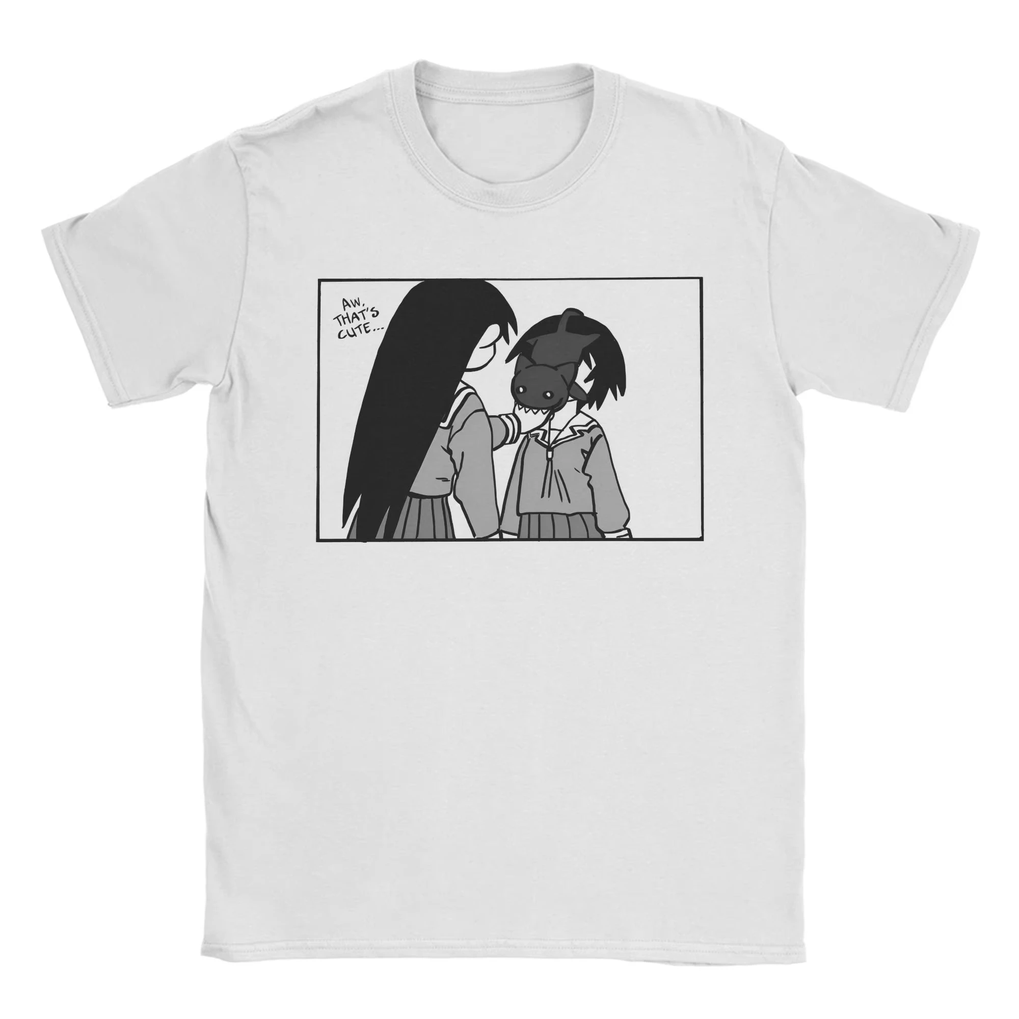 أوساكا التوحد Fgsfds مضحك Kawaii Ayumu تي شيرت للجنسين أنيمي Azumanga Daioh القطن تيز Crewneck قصيرة الأكمام تي شيرت الملابس #2