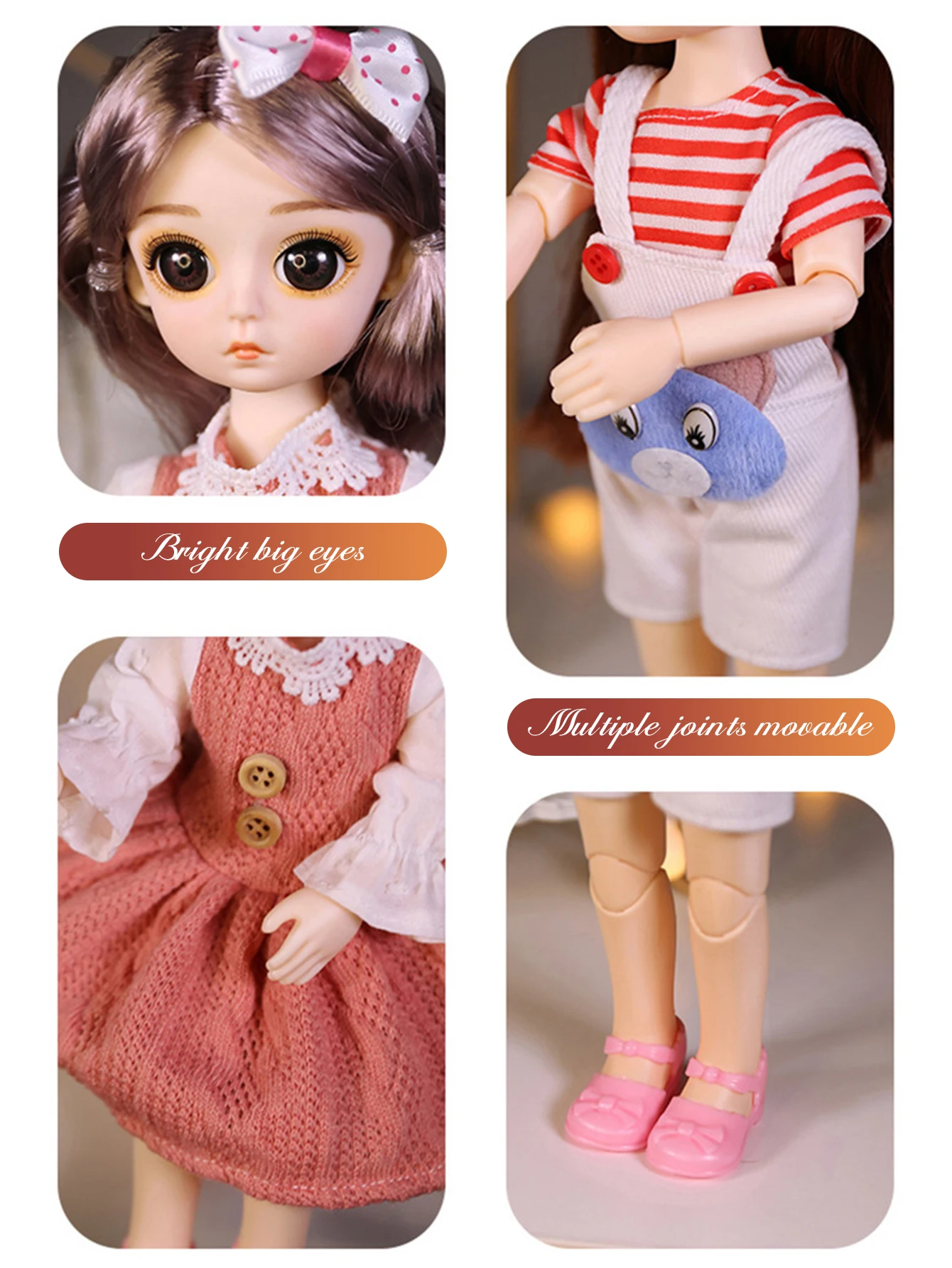 Halloween presentes de natal para meninas 30cm princesa boneca jogando papel de uma playhouse simulado vida conjunta atividade vestir-se