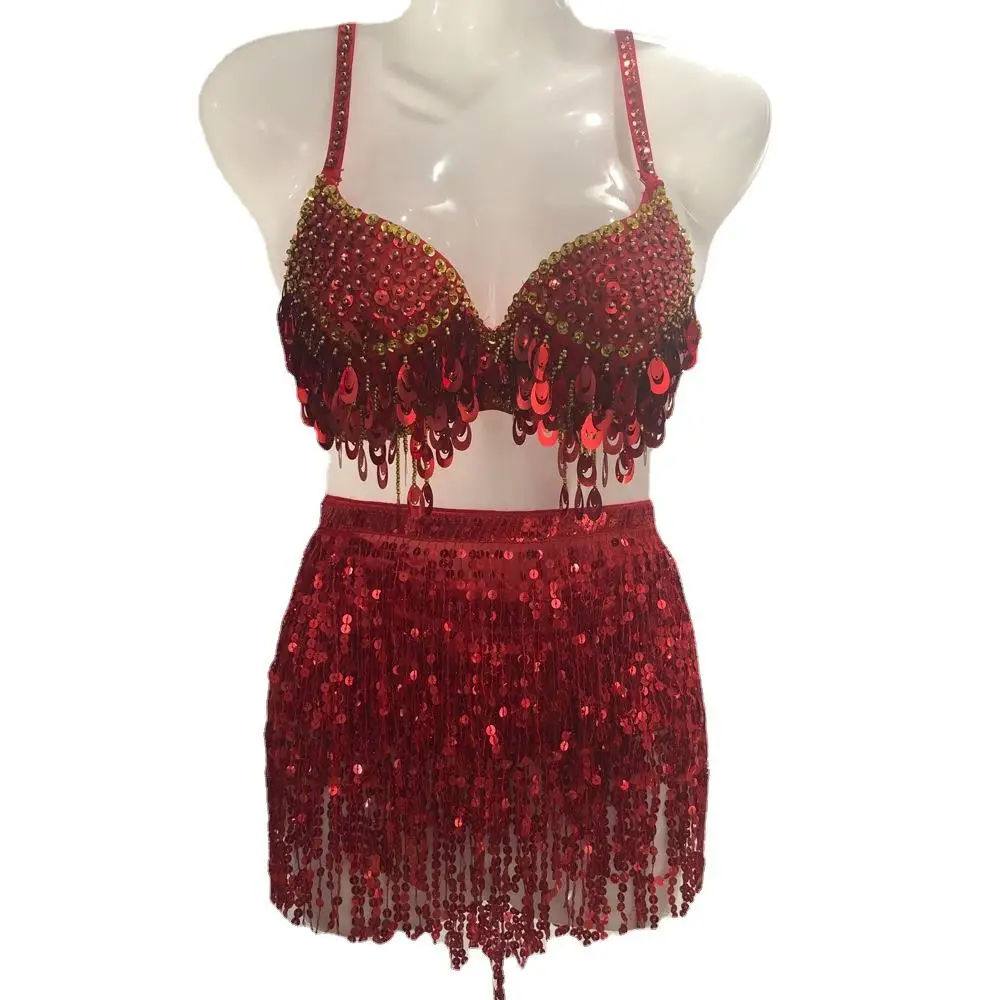 

Юбка с блестками на Хэллоуин, костюм для выступления на сцене с кисточками, костюм для танца живота, джазового танца, для женщин, зимняя коллекция