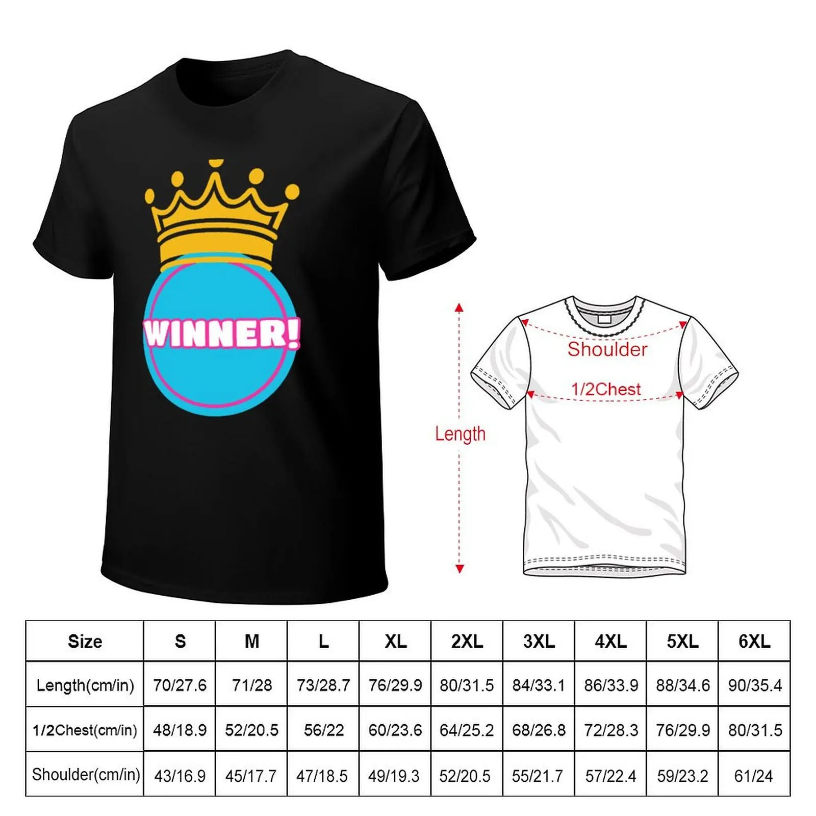 Winner T-Shirt tops vintage clothes T-shirts for men cotton