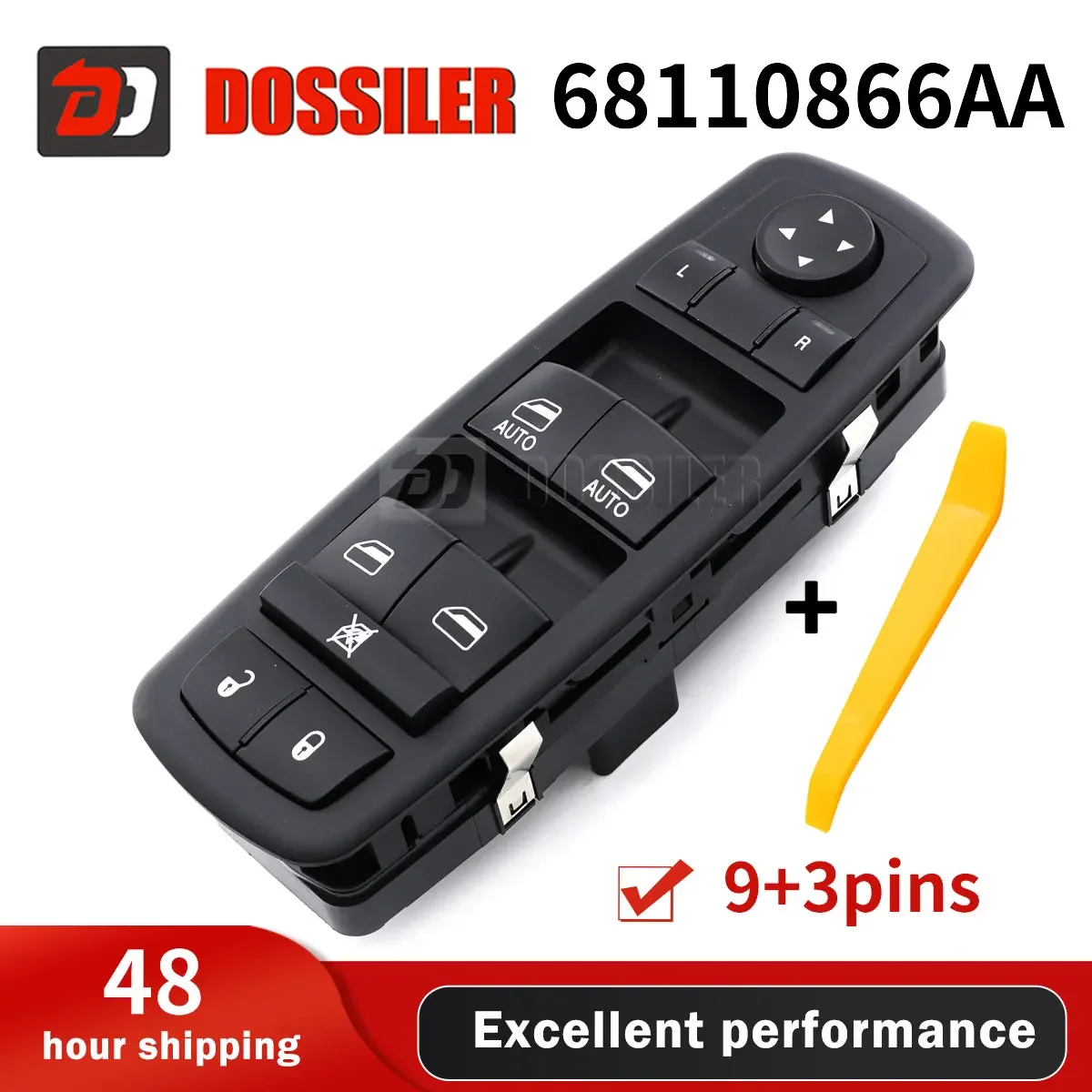 

68110866AA Dossiler Electric Master Power Window Switch Regulator For Dodge Ram 1500 2500 3500 Chrysler Jeep Liberty 68141894AA