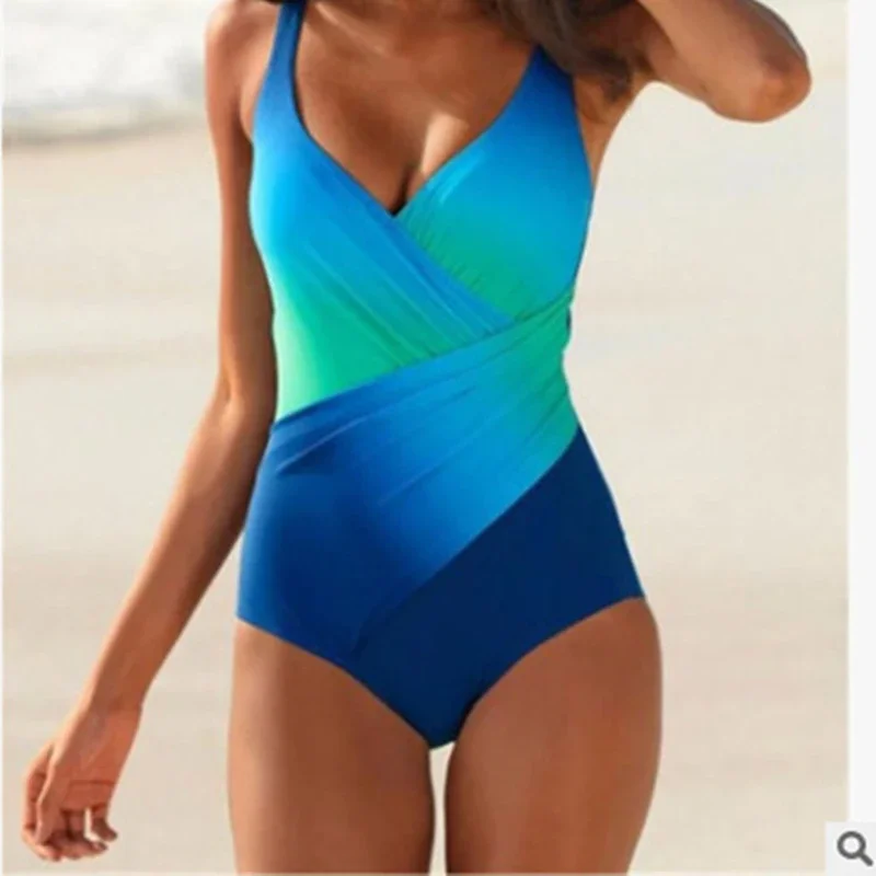 Maillot de bain une pièce, taille basse, bikini sexy, bohème, rembourré, vêtements de plage, été, 2024