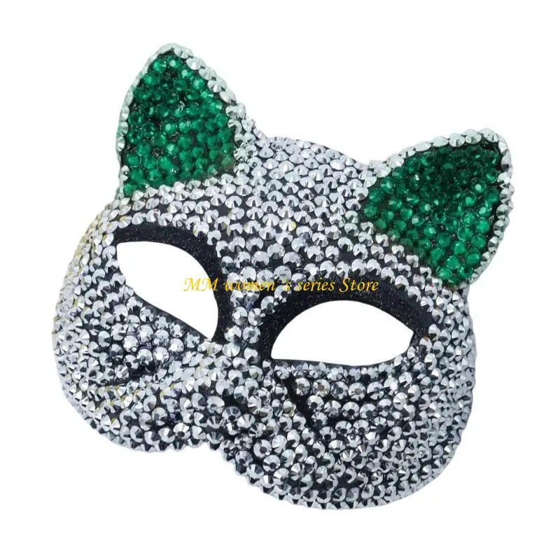 Q39C Rhinestones Decoração máscara máscara máscara face halloween máscara cosplay para homens homens fotografia