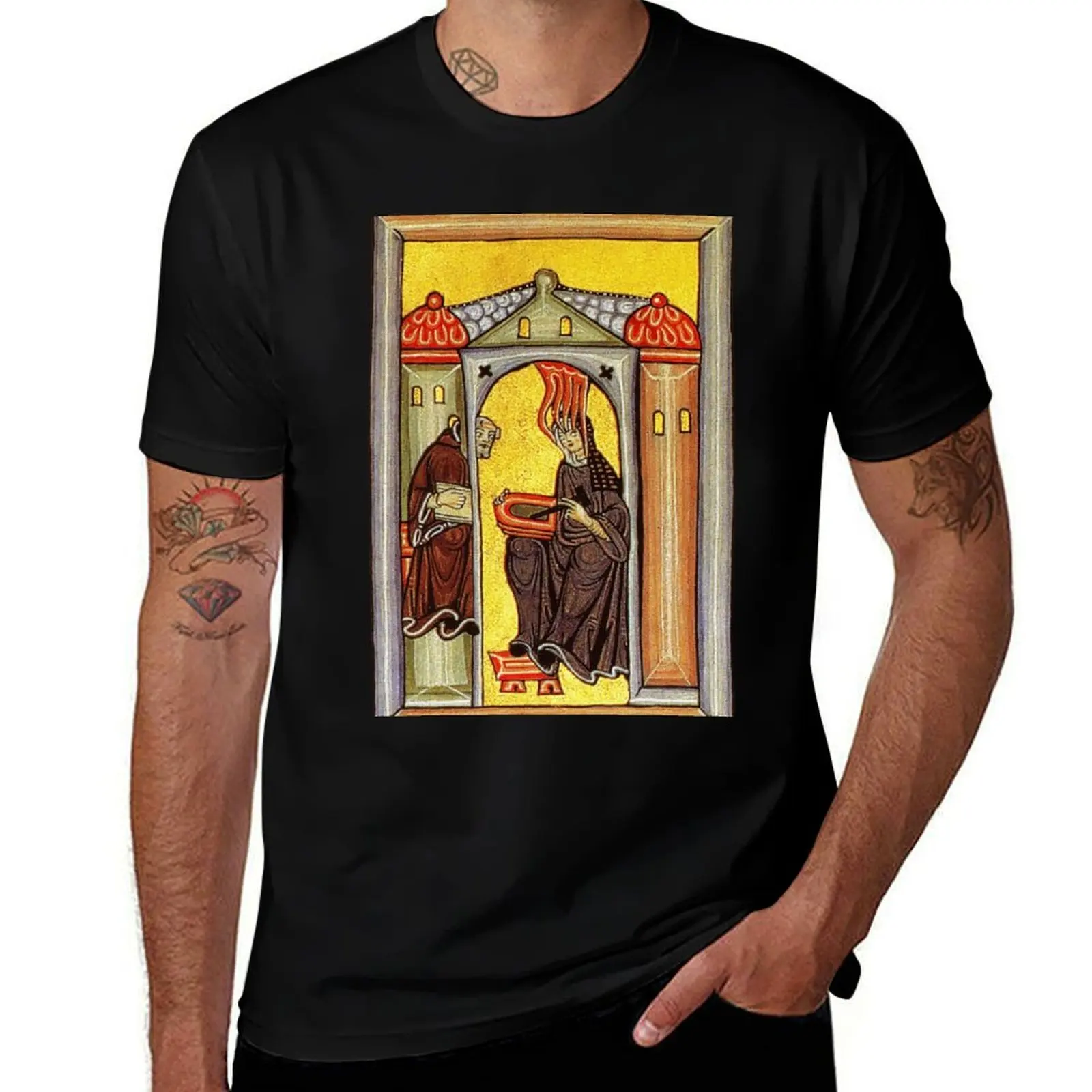 Illumination from the Liber Scivias (Hildegard von Bingen) T-Shirt anime tshirt cheap stuff big and tall t shirts for men