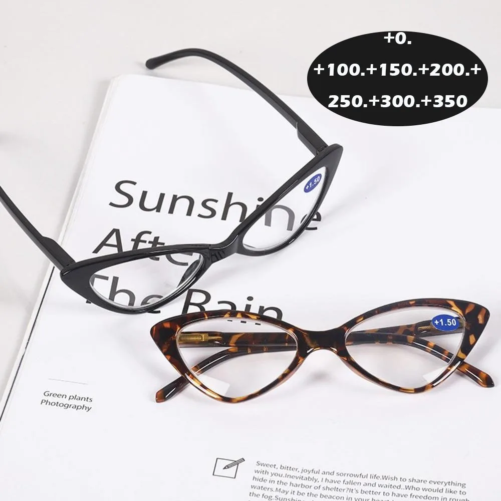 

Women Ladies Reading Glasses Cat Eye Frame Anti Blue Ray Goggles Ins Personality Fashion Flat Lens Presbyopic Elderly Eyeglasses