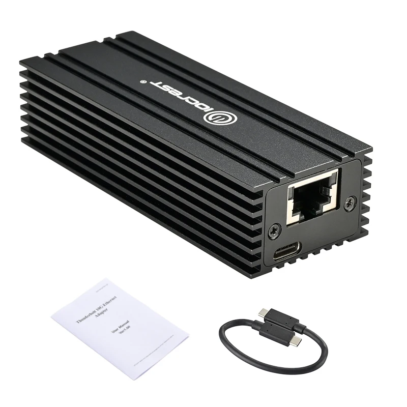 Tarjetas de red Ethernet USB4 a 10Gbe, Thunderbolt 3/4, adaptador de red Gigabit de 10Gb, Puerto eléctrico RJ45, compatible con Windows, Linux, MAC