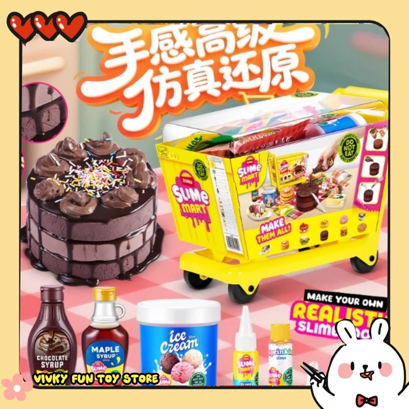 Diy Mystery Box Slime Mart Fidget Toy Blind Box Slime Pizza Burger And Donut Diy Baking Festival Gift