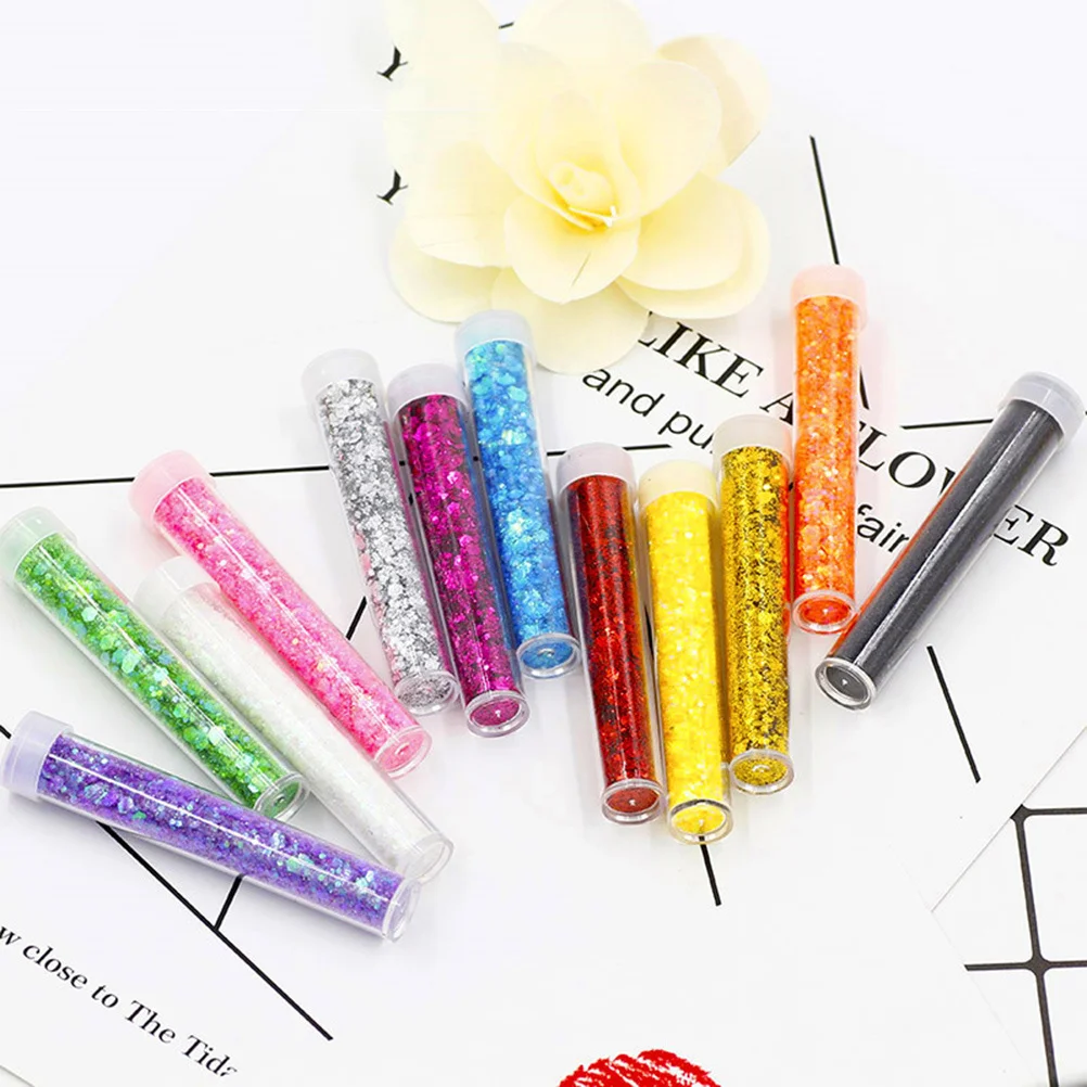 

24 PCS Glitter Sequin Set Flash Powder Gold Mica Sequins Pigment Craft Supplies