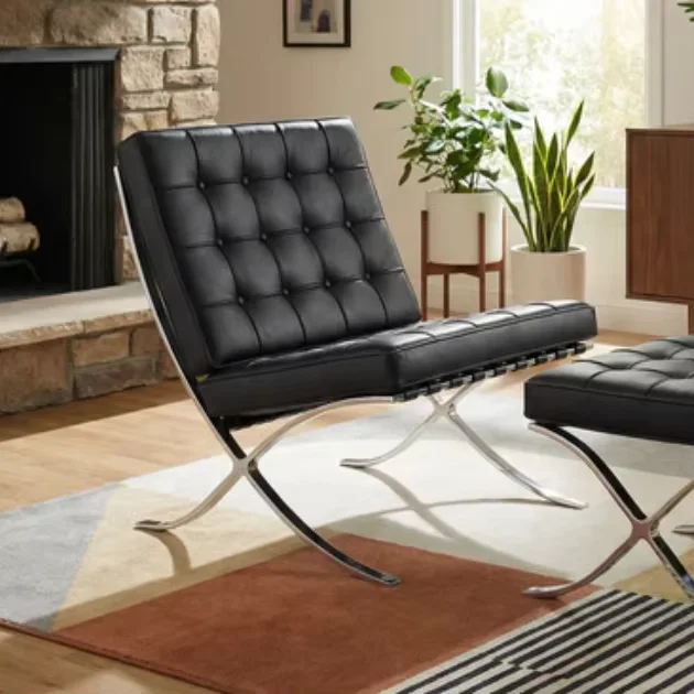 

Stylish Single Chair with Waterproof Leather for Outdoor Garden Patio and Balcony Chair