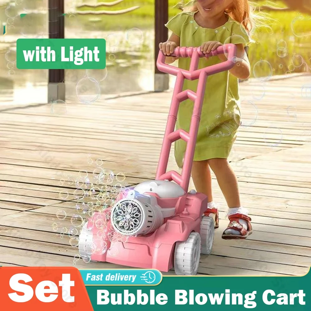 Bellenblazen Winkelwagen Speelgoed Elektrische Zeepbelmachine met Verlichting Muziek Zomer Outdoor Games Speelgoed voor Jongens Kerstcadeau