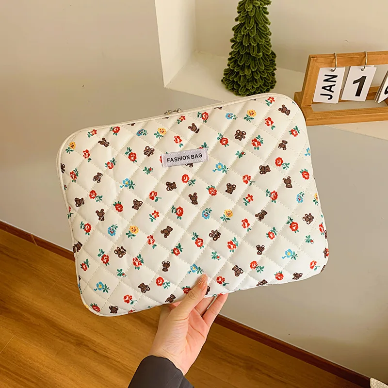 Cute Bear Liner Bag 11 13 15inch Laptop Storage Pouch Sleeve for Macbook Air Pro 13.3 Case Ipad 9 10th Xiaomi Pad 5 6 Liner Bag