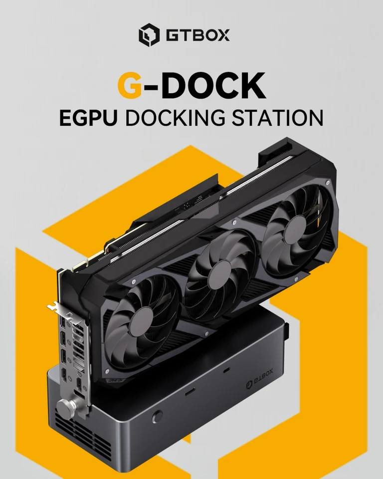 eGPUドック GTBOX AG02 GTBOX G-DOCK External Graphics Card Dock with OCulink USB4, Built