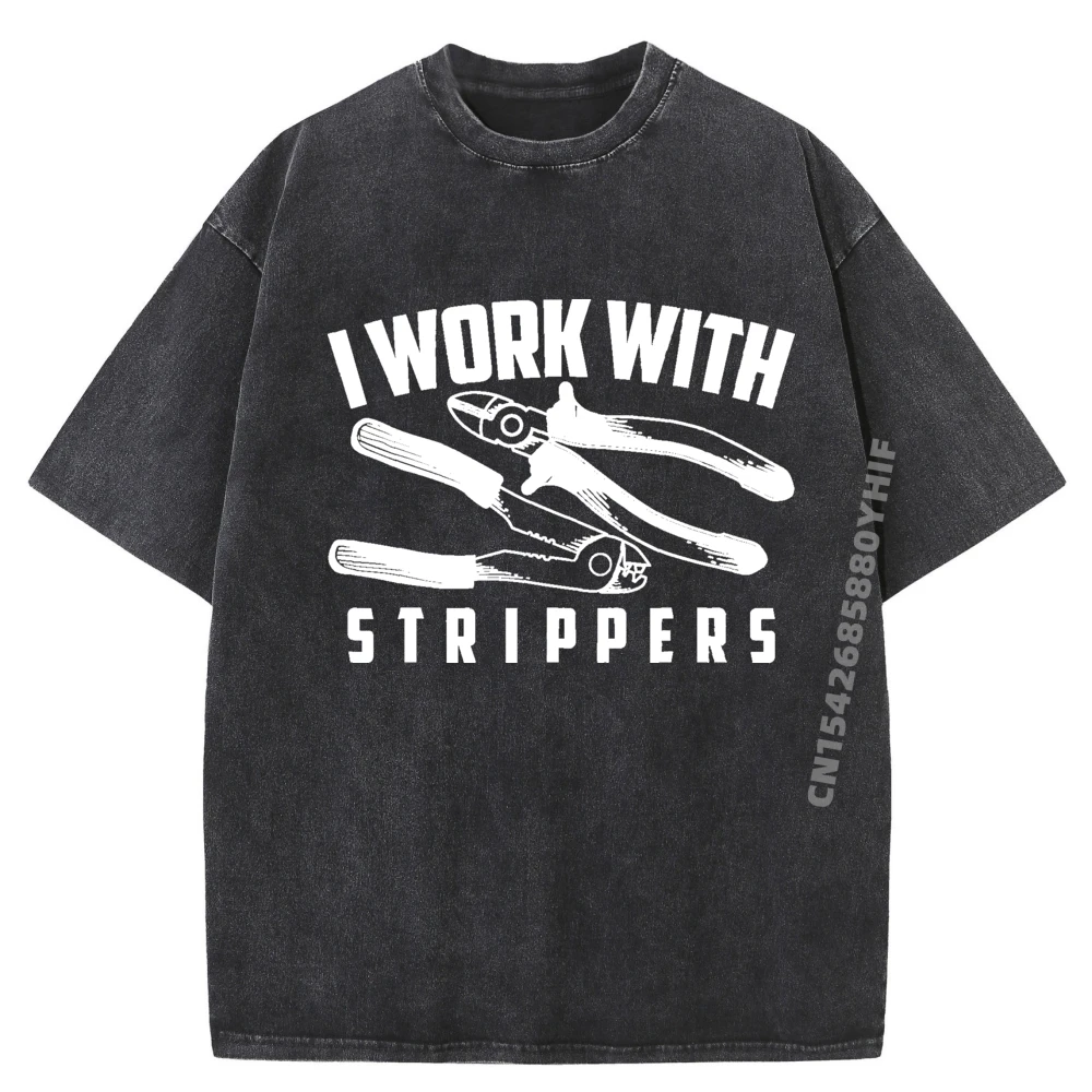 

Женские футболки с графическим рисунком, я работаю со стриптизершами, топы и футболки с крутым принтом, забавная рубашка, модная стираная футболка