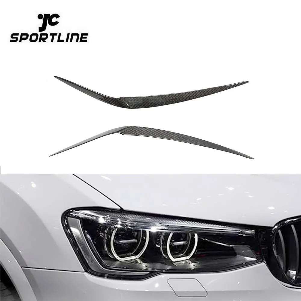 Carbon Fiber X3 G01 Headlight Eyelids For BMW XDrive20i XDrive30i M40i Sport Utility 4-Door 2018 2019