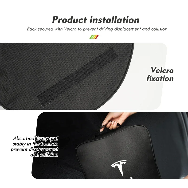 Car Charging Cable Storage Bag Carry Charger Container Storage For Tesla Model 3 Y S X 2021 Roadster Cybertruck Juguete