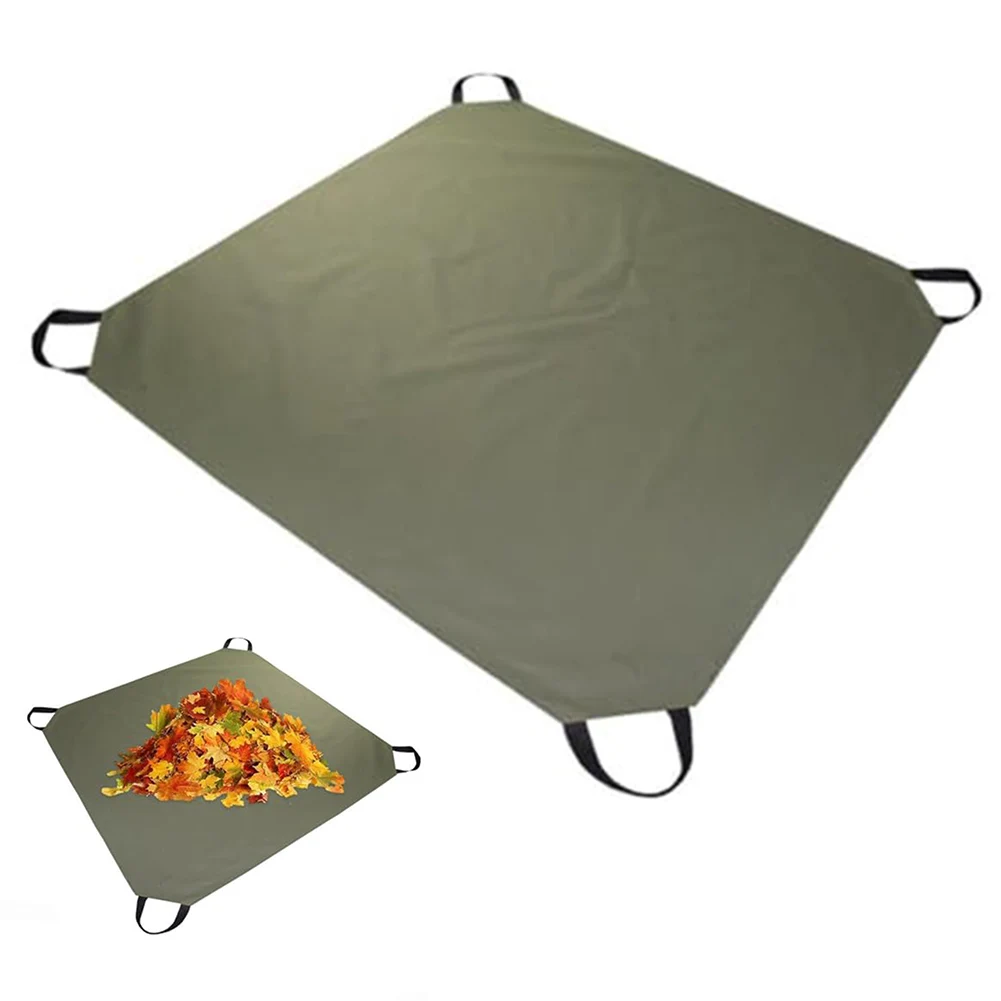 Premium Leaves Tarpaulin With 4 Handles - Waterproof Garden Waste Bag For Leaves Tarpaulin For Cleaning Pruning Leaves