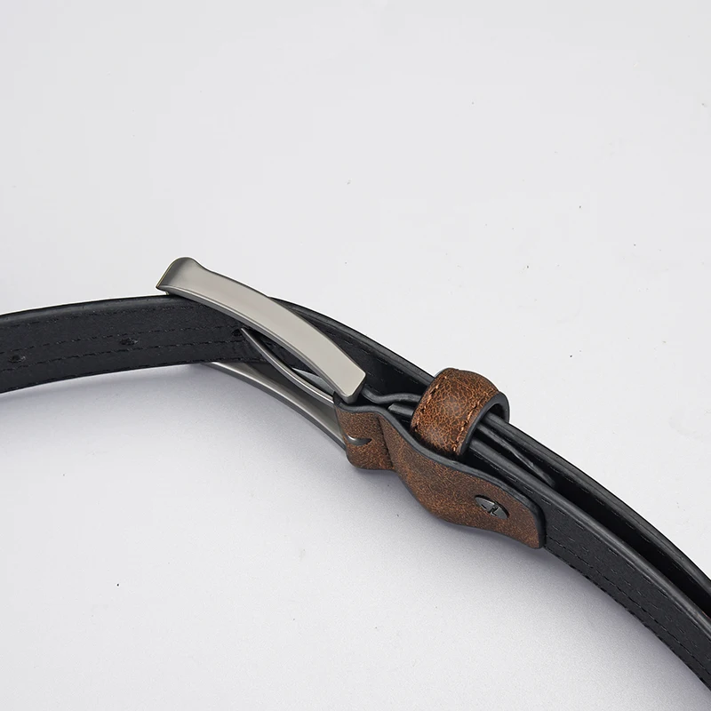 Confezione regalo da cintura con fibbia in lega di grana di marmo alla moda da uomo. Accessorio per jeans da lavoro bohémien per il tempo libero