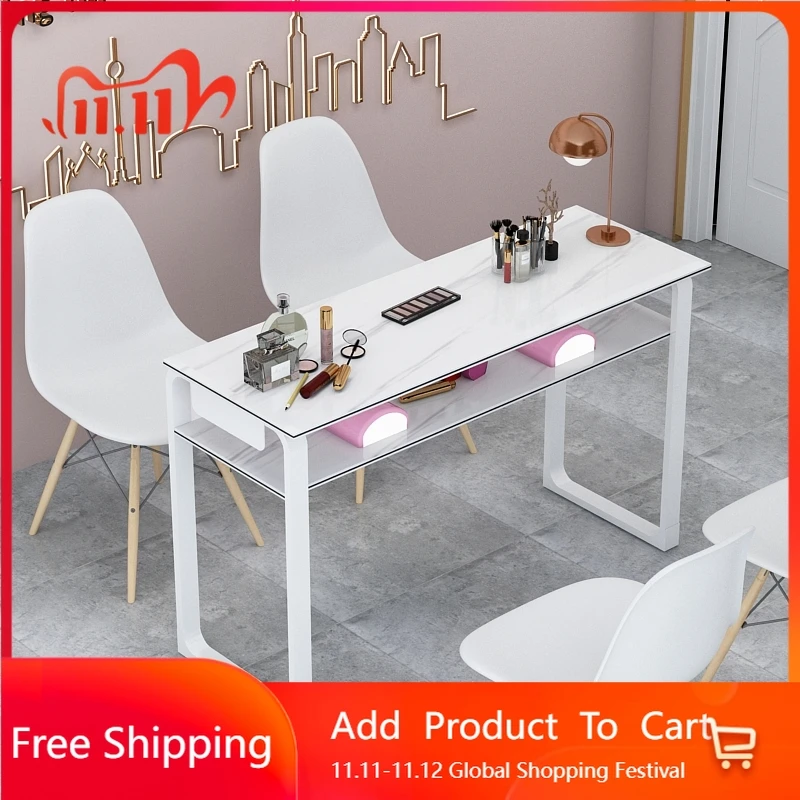

Makeup Chair Nail Table Design Storage Professional White Nail Desk Reception Tavolo Estetista Princess Tidy Trendy Furniture