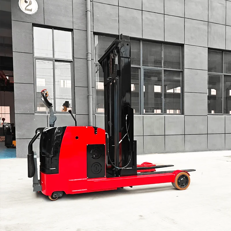 customized long base reach stacker electric pallet stacking machine extended chassis for goods storage oversea purchasers